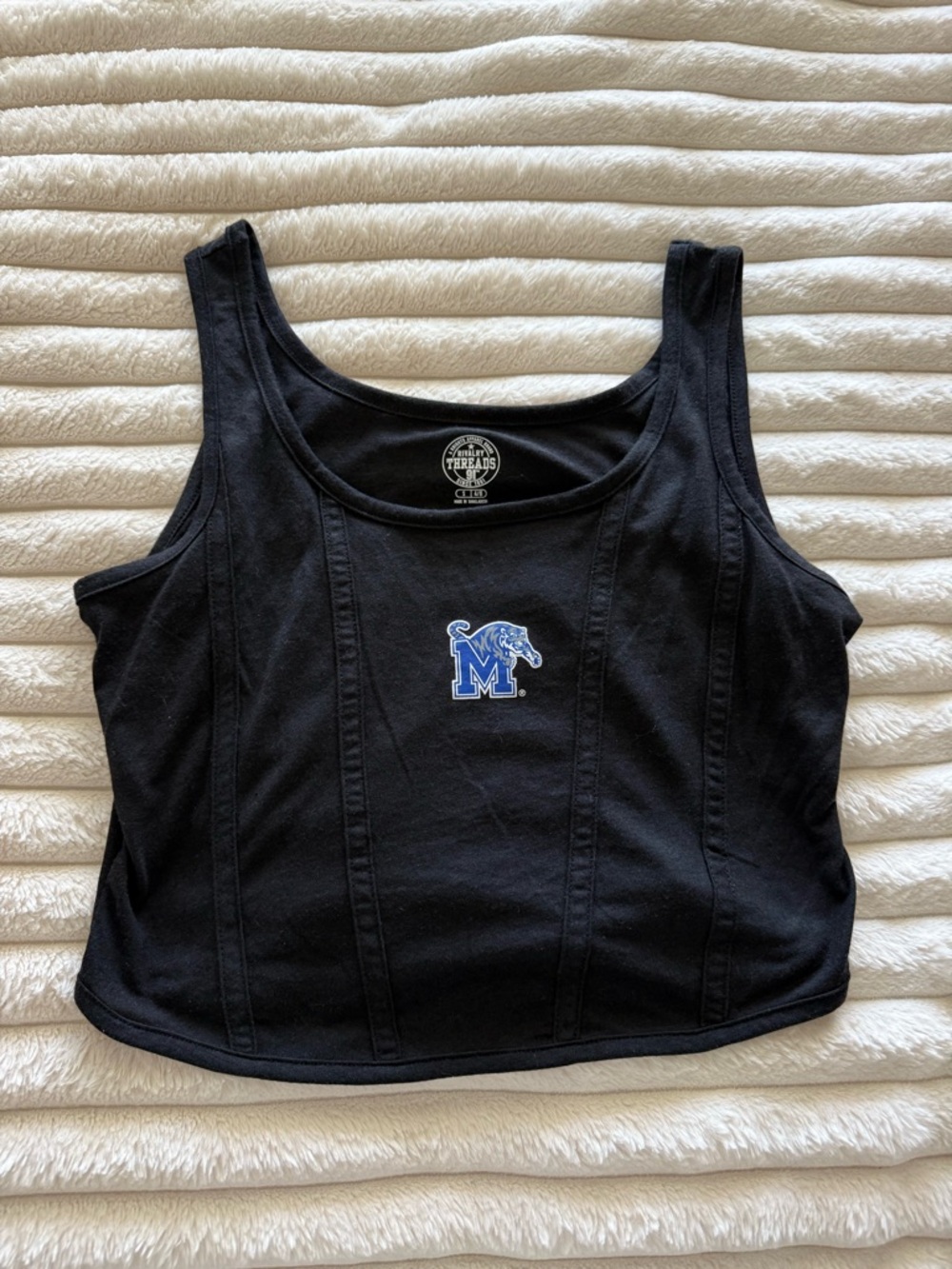 Rivalry Threads Black Cropped Tank Memphis